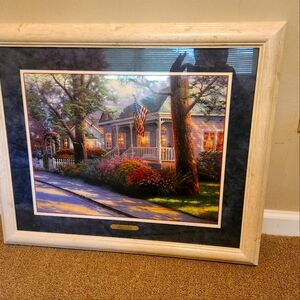 A thomas kinkade hometown pride lytheograph print